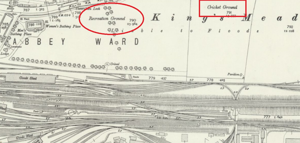 Reading - Recreation Ground : Map credit National Library of Scotland